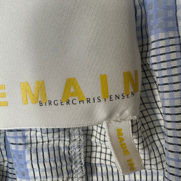 REMAIN Birger Christensen Lea Dress Blue Plaid - Picture 5 of 8